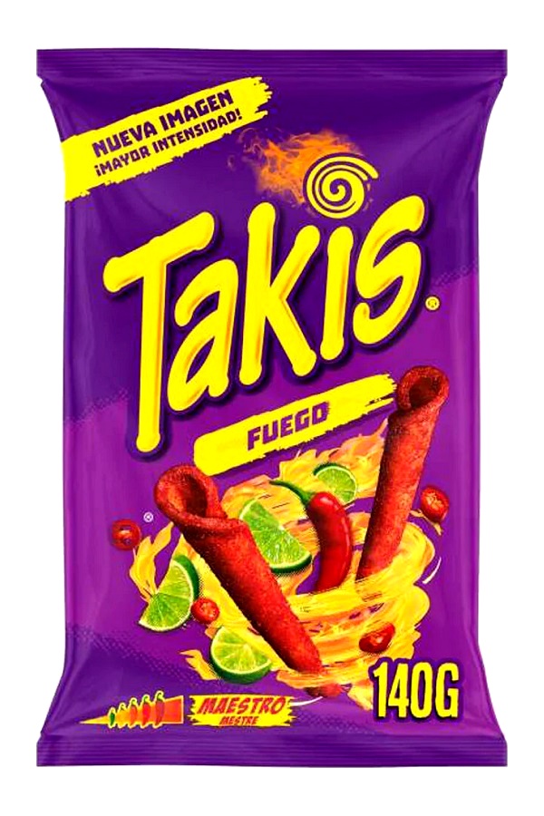 Snack di mais extra-piccante Takis Fuego - 140 g.